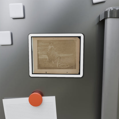 A Child Leaning Against A Barrel With Wooden Spikes (U.S. Civil War) Refrigerator Magnet-The Sticker Space