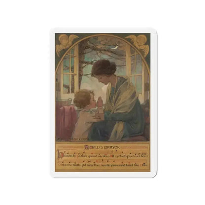 A Child's Prayer, book cover, 1925 (Magazine Illustration) Refrigerator Magnet 2 Inch Die-Cut - The Sticker Space
