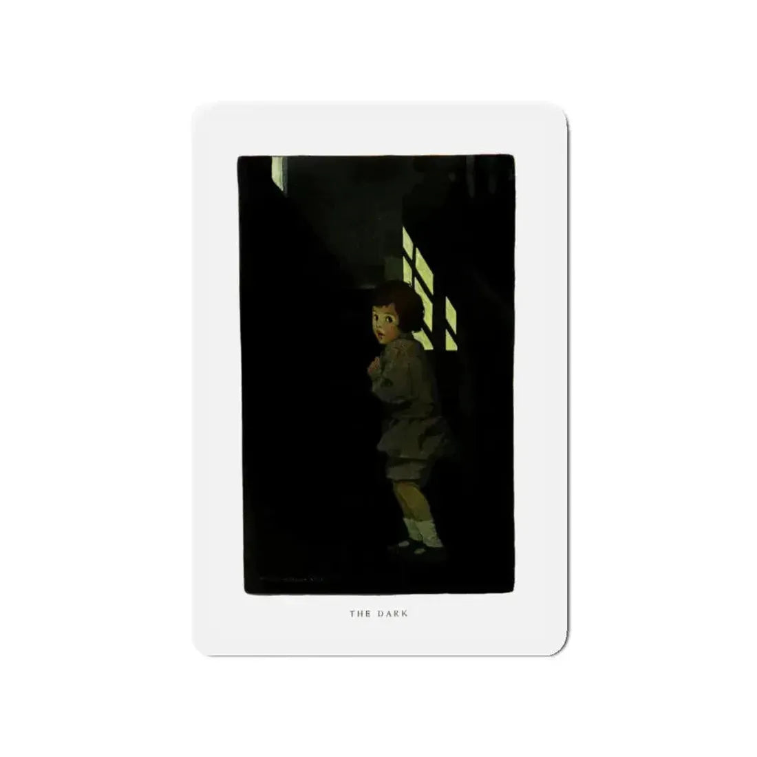 A Child's World - The Dark, McClure's Magazine, December 1909 (Magazine Illustration) Refrigerator Magnet 3 Inch - The Sticker Space