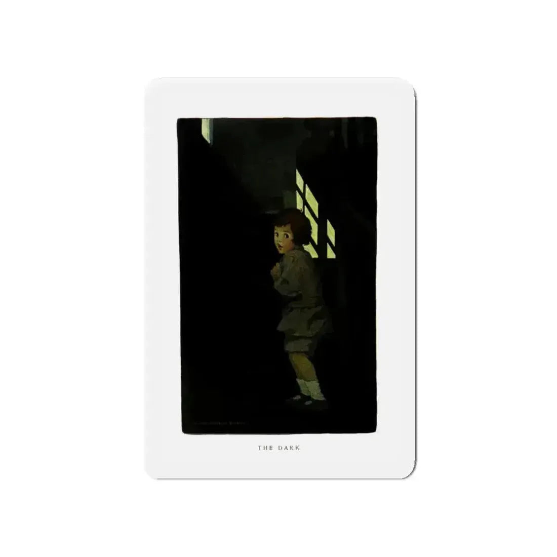 A Child's World - The Dark, McClure's Magazine, December 1909 (Magazine Illustration) Refrigerator Magnet 4 Inch - The Sticker Space