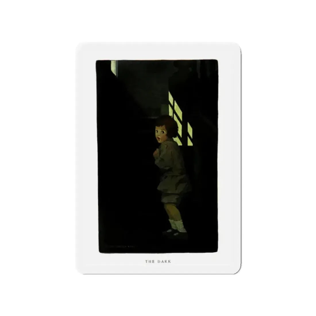 A Child's World - The Dark, McClure's Magazine, December 1909 (Magazine Illustration) Refrigerator Magnet - The Sticker Space