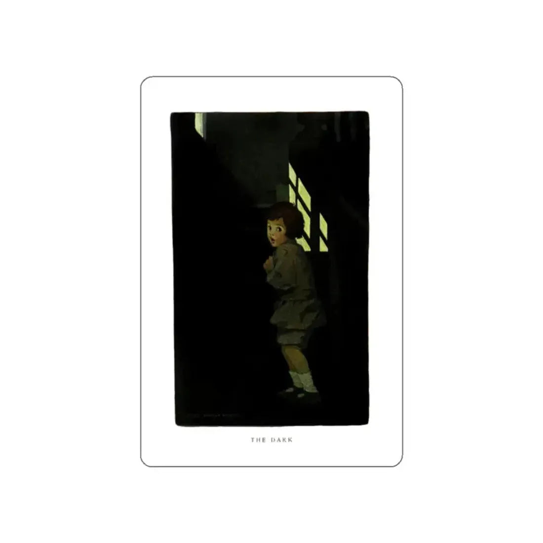 A Child's World - The Dark, McClure's Magazine, December 1909 (Magazine Illustration) STICKER Vinyl Die-Cut Decal - The Sticker Space