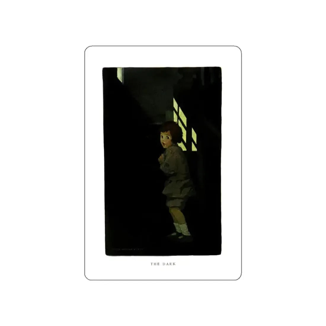 A Child's World - The Dark, McClure's Magazine, December 1909 (Magazine Illustration) STICKER Vinyl Die-Cut Decal - The Sticker Space