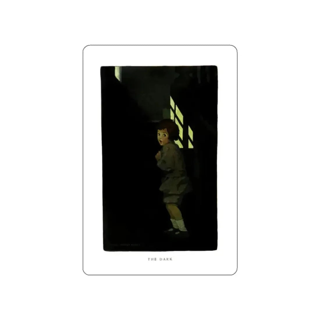 A Child's World - The Dark, McClure's Magazine, December 1909 (Magazine Illustration) STICKER Vinyl Die-Cut Decal White Die-Cut 2 Inch - The Sticker Space