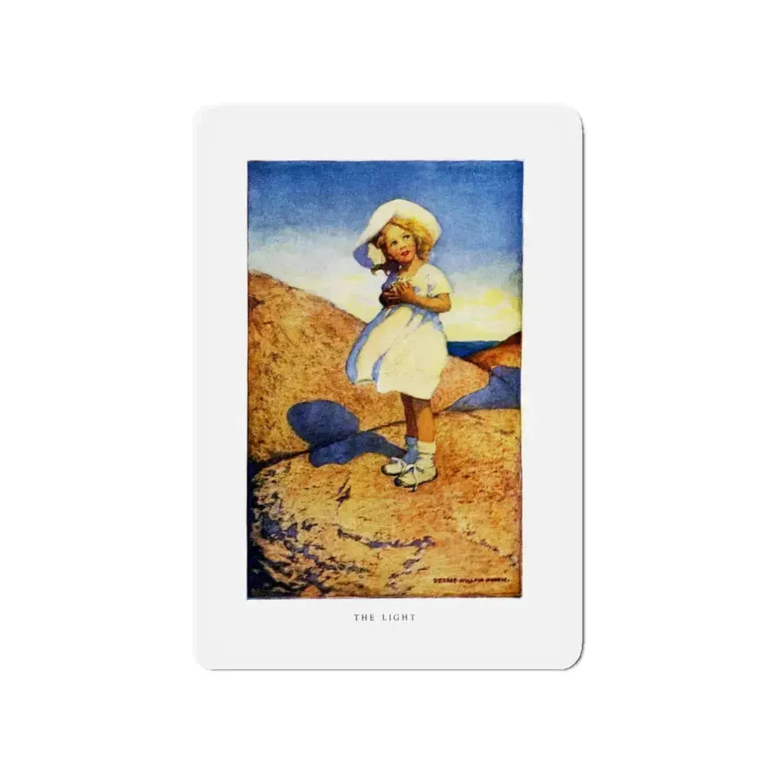 A Child's World - The Light, McClure's Magazine, December 1909 (Magazine Illustration) Refrigerator Magnet 3 Inch - The Sticker Space