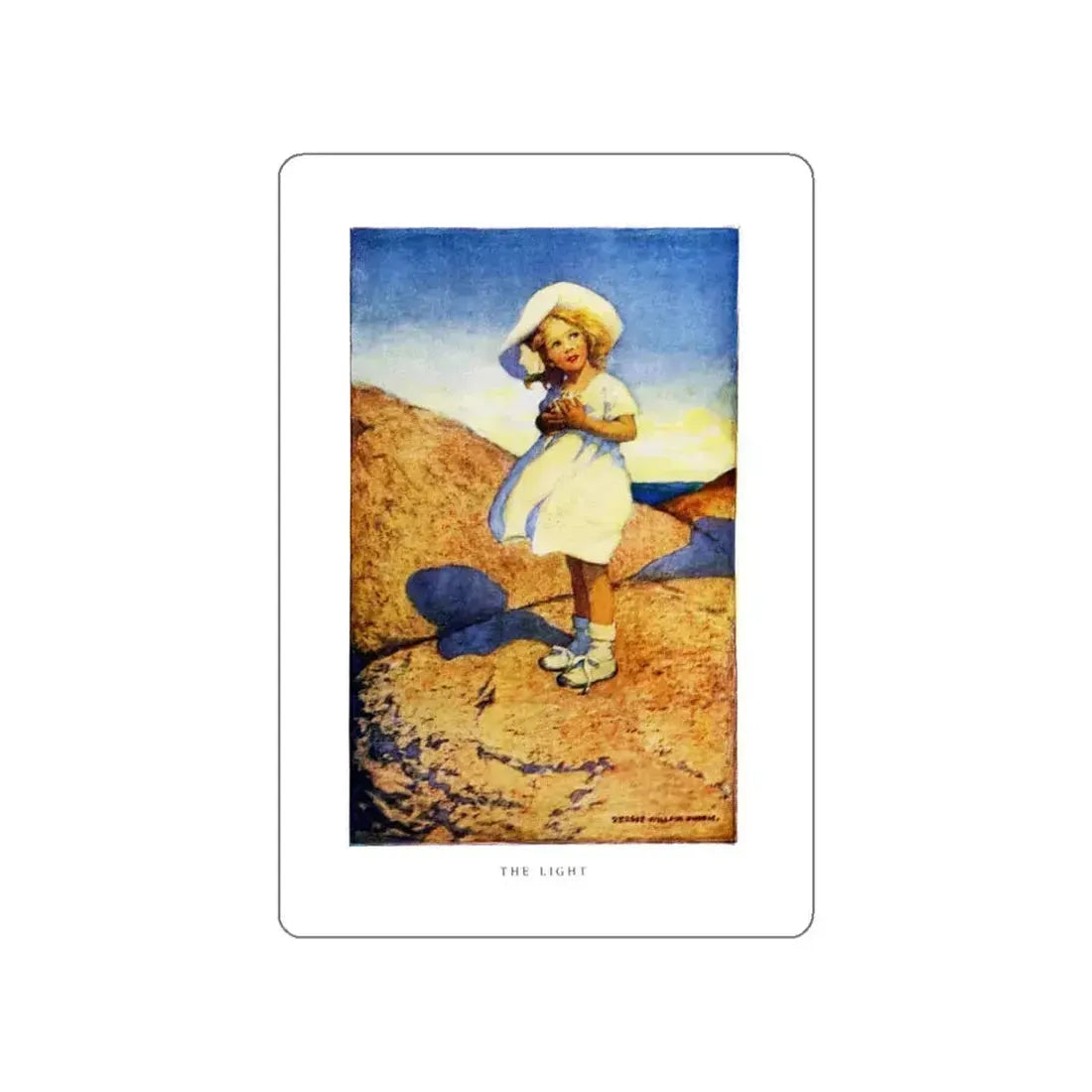 A Child's World - The Light, McClure's Magazine, December 1909 (Magazine Illustration) STICKER Vinyl Die-Cut Decal White Die-Cut 3 Inch - The Sticker Space