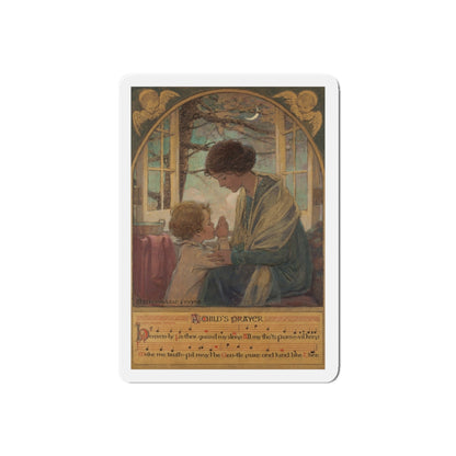 A Child's Prayer, book cover, 1925 (Magazine Illustration) Refrigerator Magnet-5" x 5"-The Sticker Space