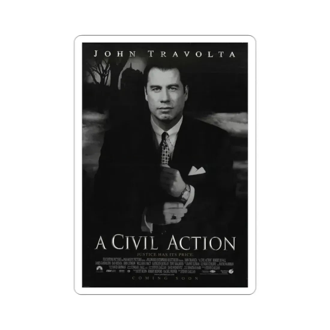 A Civil Action 1998 Movie Poster STICKER Vinyl Die-Cut Decal 2 Inch - The Sticker Space