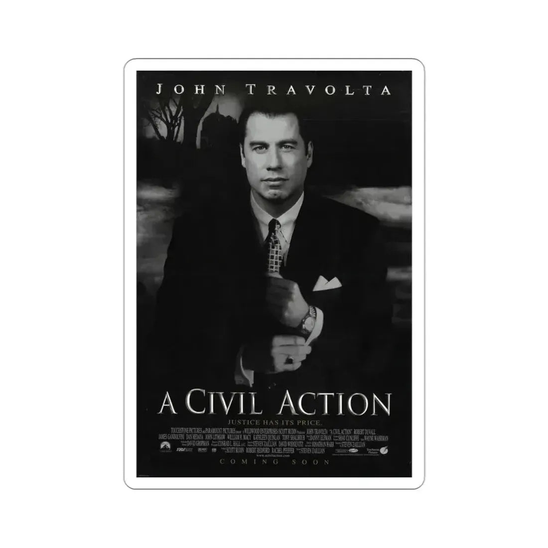 A Civil Action 1998 Movie Poster STICKER Vinyl Die-Cut Decal 3 Inch - The Sticker Space