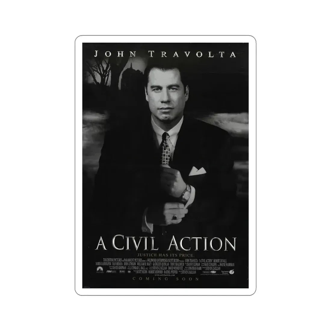 A Civil Action 1998 Movie Poster STICKER Vinyl Die-Cut Decal 5 Inch - The Sticker Space