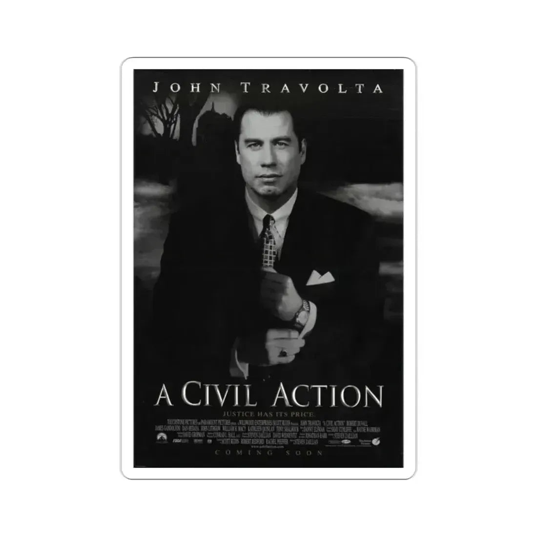 A Civil Action 1998 Movie Poster STICKER Vinyl Die-Cut Decal - The Sticker Space