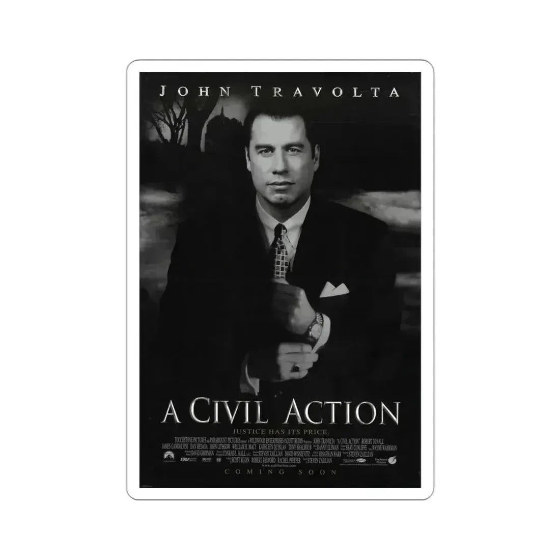 A Civil Action 1998 Movie Poster STICKER Vinyl Die-Cut Decal - The Sticker Space