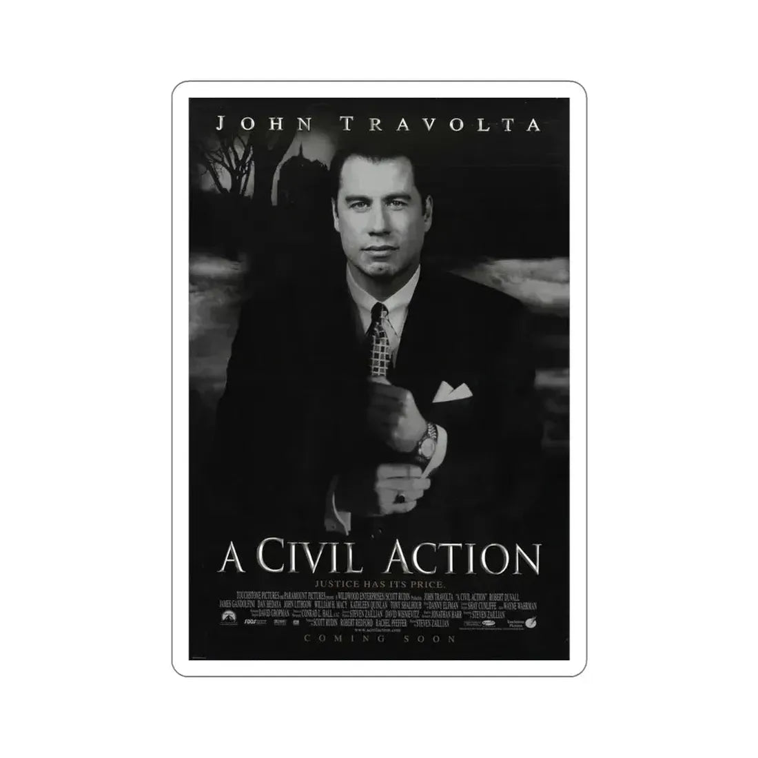 A Civil Action 1998 Movie Poster STICKER Vinyl Die-Cut Decal - The Sticker Space
