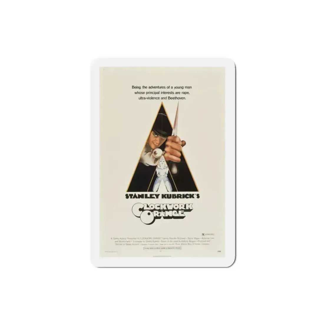 A Clockwork Orange 1971 Movie Poster Refrigerator Magnet 2 Inch - The Sticker Space