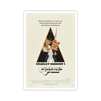 A Clockwork Orange 1971 Movie Poster STICKER Vinyl Die-Cut Decal 4 Inch - The Sticker Space