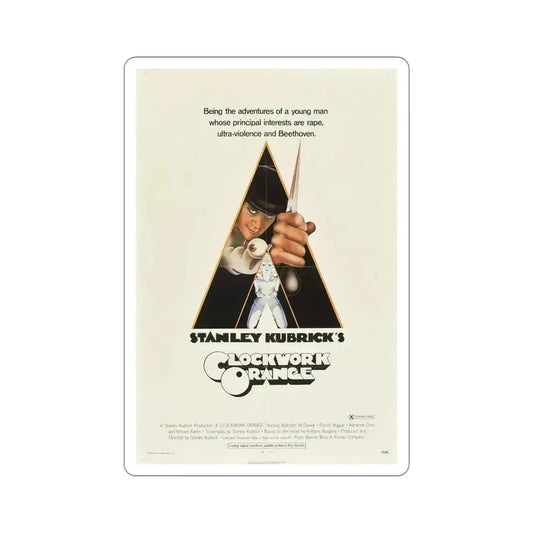 A Clockwork Orange 1971 Movie Poster STICKER Vinyl Die-Cut Decal 6 Inch - The Sticker Space