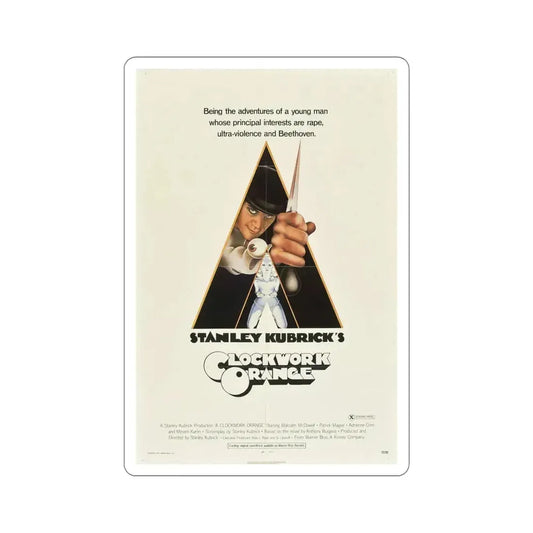 A Clockwork Orange 1971 Movie Poster STICKER Vinyl Die-Cut Decal 6 Inch - The Sticker Space