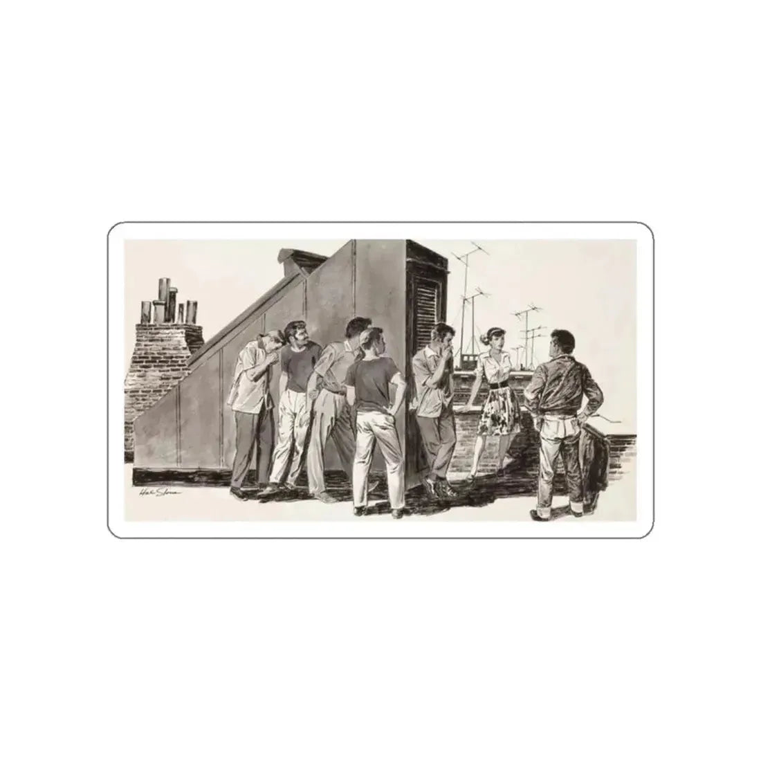 A Collection of Three Story Illustrations (1) (Magazine Illustration) STICKER Vinyl Die-Cut Decal - The Sticker Space