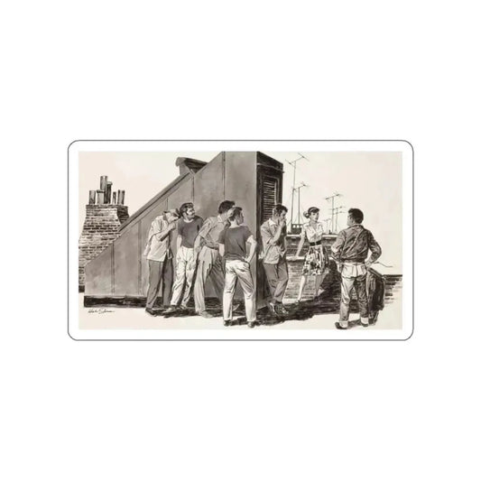 A Collection of Three Story Illustrations (1) (Magazine Illustration) STICKER Vinyl Die-Cut Decal White Die-Cut 2 Inch - The Sticker Space