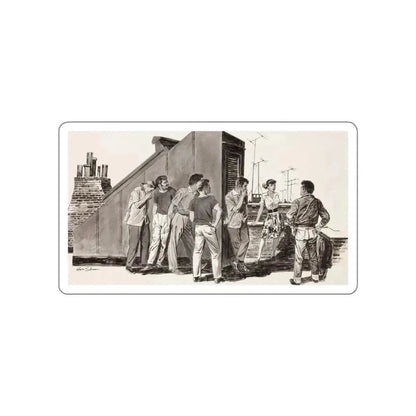 A Collection of Three Story Illustrations (1) (Magazine Illustration) STICKER Vinyl Die-Cut Decal White Die-Cut 3 Inch - The Sticker Space