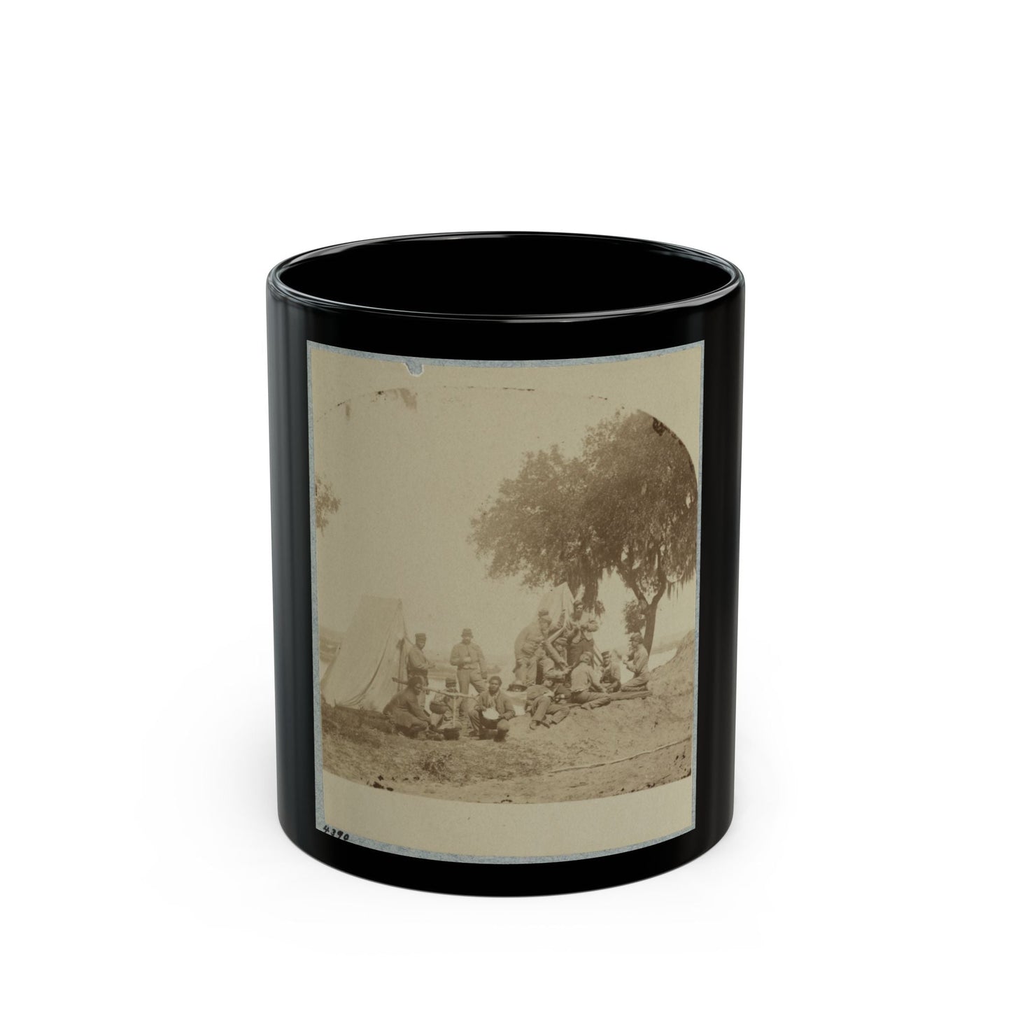 A Confederate Picket Post Near Charleston, S.C., 1861 (U.S. Civil War) Black Coffee Mug-11oz-The Sticker Space