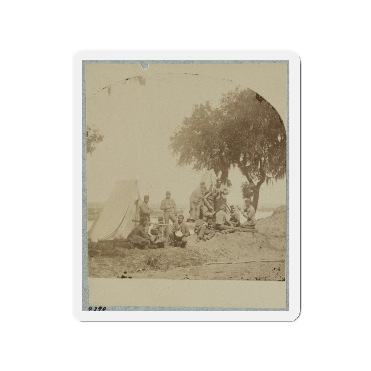 A Confederate Picket Post Near Charleston, S.C., 1861 (U.S. Civil War) Refrigerator Magnet-3" x 3"-The Sticker Space