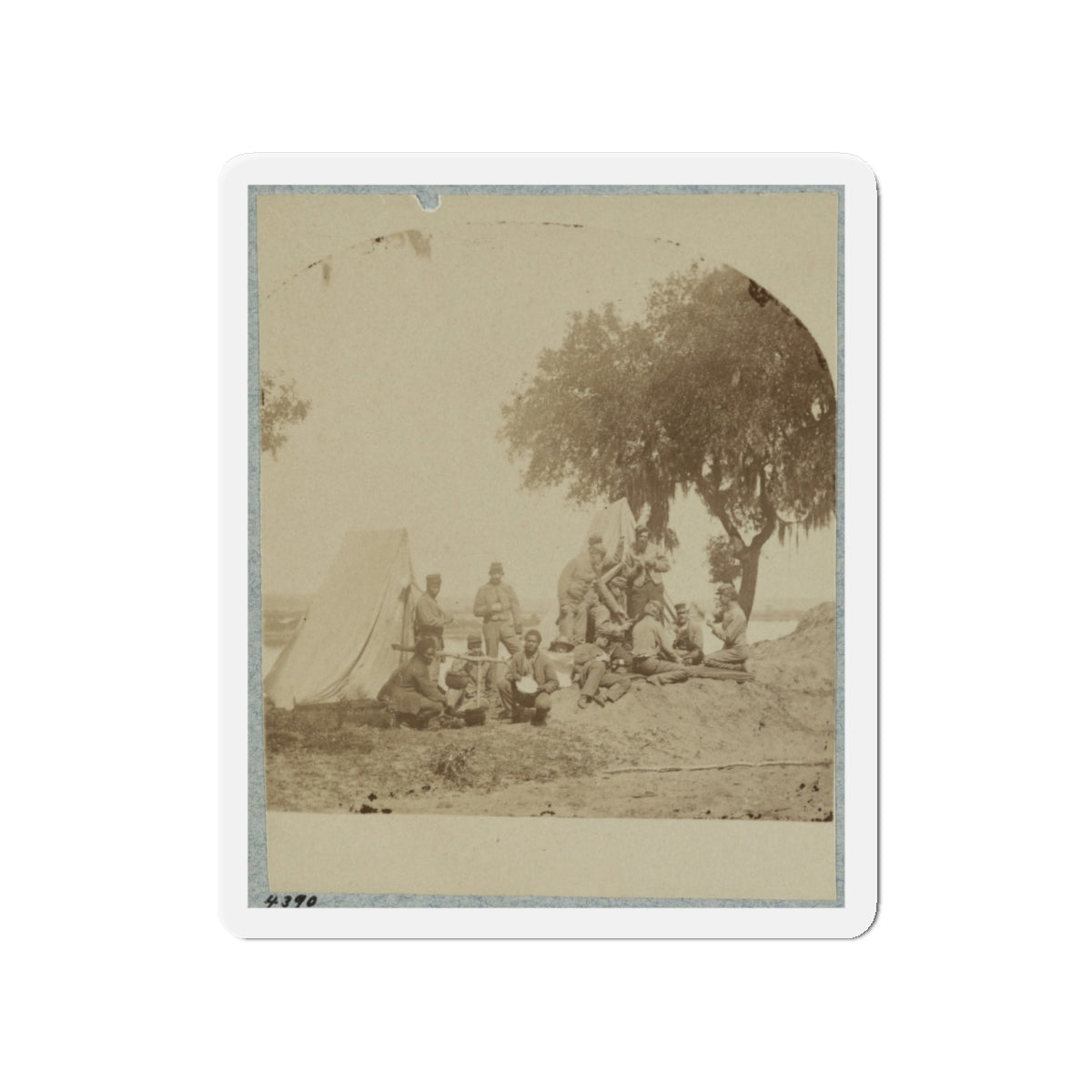 A Confederate Picket Post Near Charleston, S.C., 1861 (U.S. Civil War) Refrigerator Magnet-4" x 4"-The Sticker Space