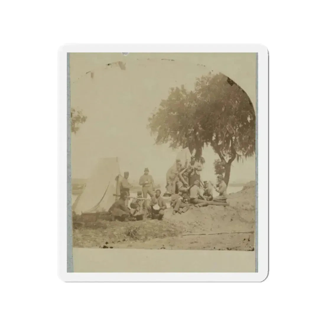 A Confederate Picket Post Near Charleston, S.C., 1861 (U.S. Civil War) Refrigerator Magnet 2 Inch Die-Cut - The Sticker Space