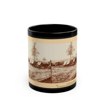 A Confederate Redoubt 001 (U.S. Civil War) Black Coffee Mug-11oz-The Sticker Space