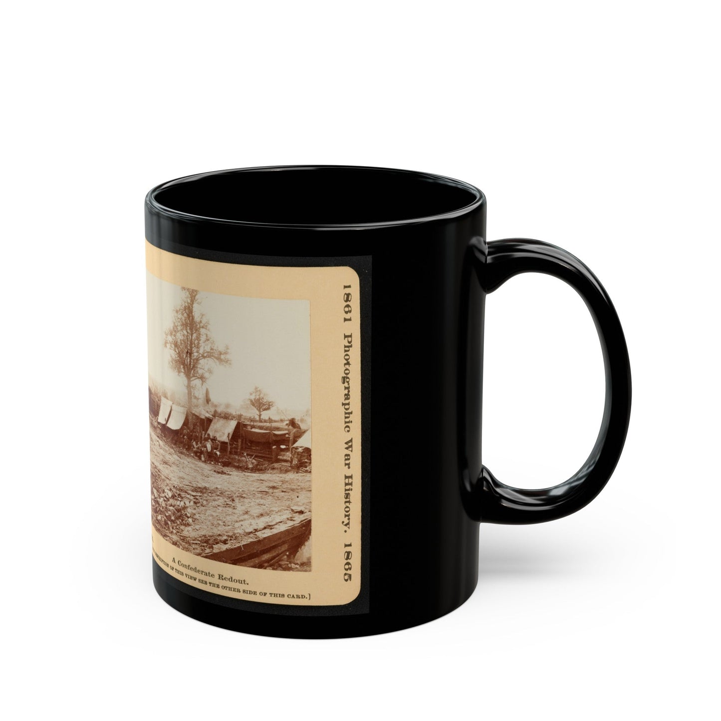 A Confederate Redoubt 001 (U.S. Civil War) Black Coffee Mug-The Sticker Space