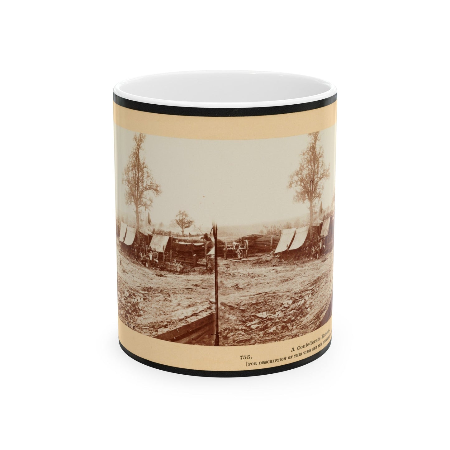 A Confederate Redoubt 001 (U.S. Civil War) White Coffee Mug-11oz-The Sticker Space