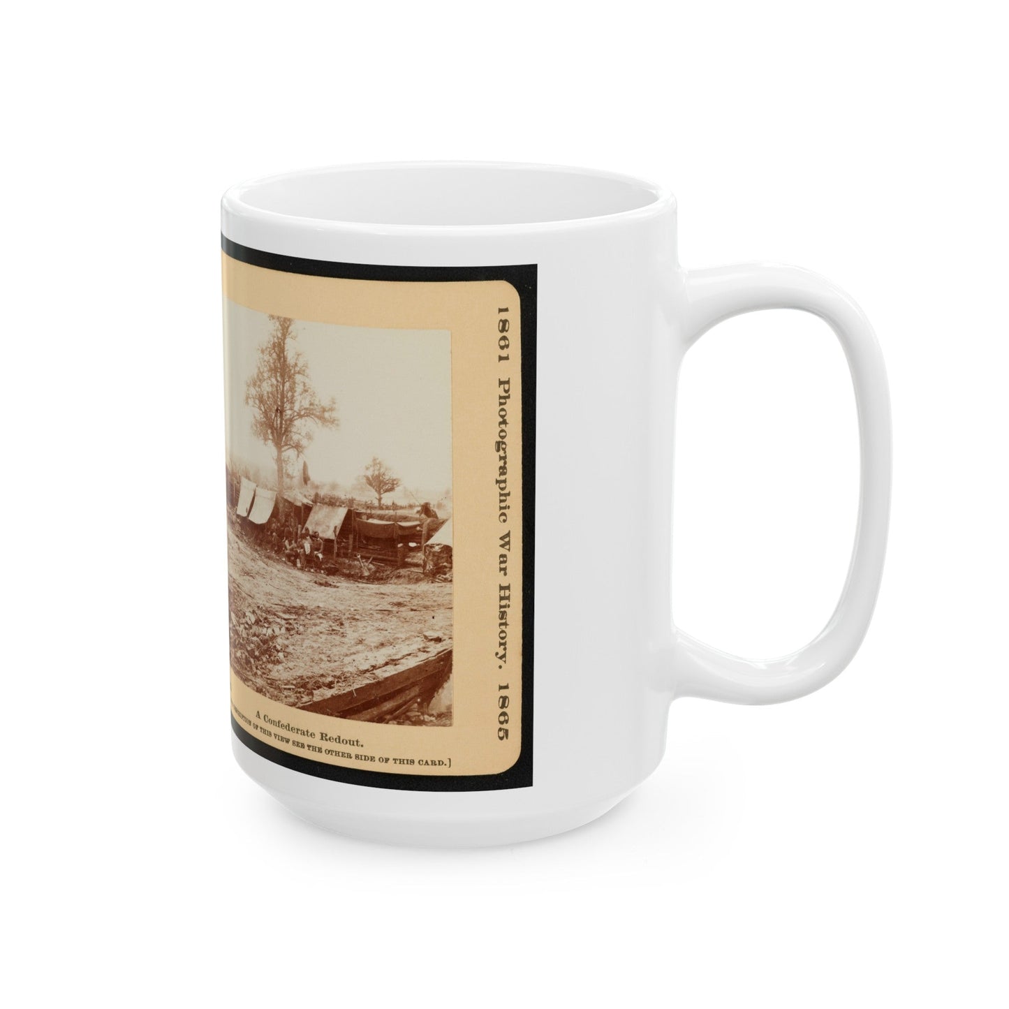 A Confederate Redoubt 001 (U.S. Civil War) White Coffee Mug-The Sticker Space