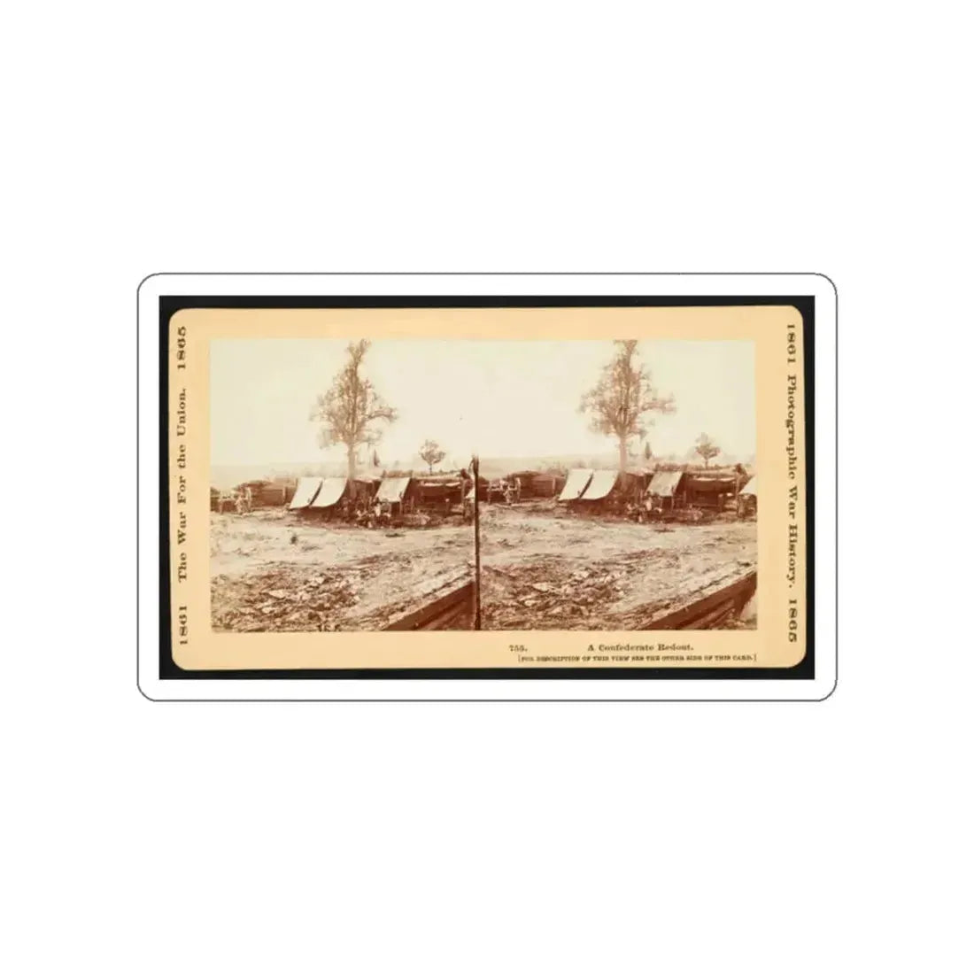 A Confederate Redoubt 001 (U.S. Civil War) STICKER Vinyl Die-Cut Decal White Die-Cut 2 Inch - The Sticker Space