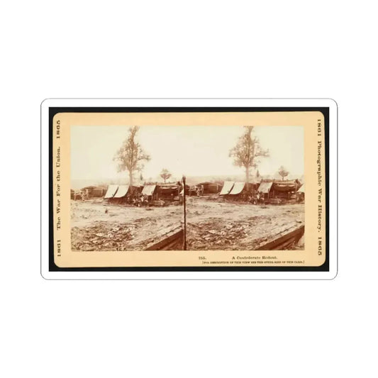 A Confederate Redoubt 001 (U.S. Civil War) STICKER Vinyl Kiss-Cut Decal 2 Inch White - The Sticker Space