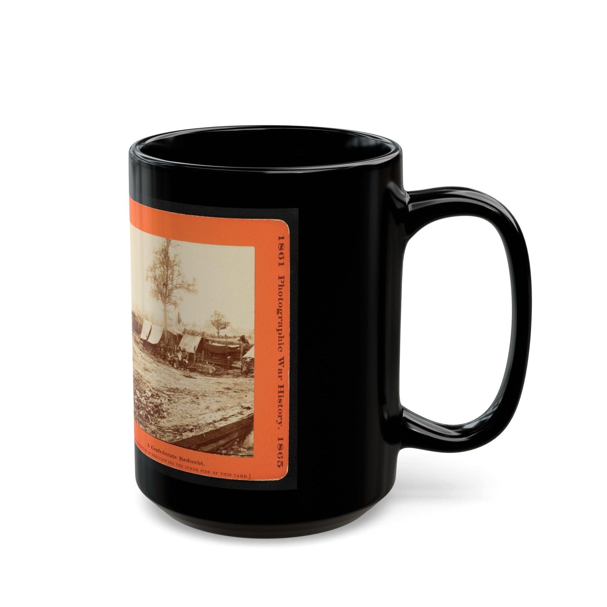 A Confederate Redoubt (U.S. Civil War) Black Coffee Mug-The Sticker Space