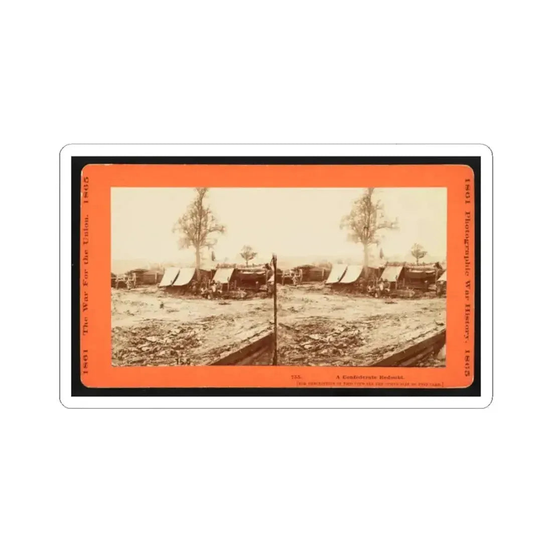 A Confederate Redoubt (U.S. Civil War) STICKER Vinyl Kiss-Cut Decal 2 Inch White - The Sticker Space