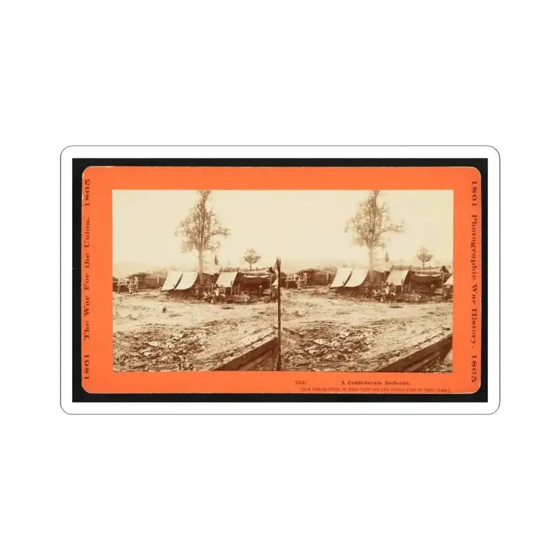 A Confederate Redoubt (U.S. Civil War) STICKER Vinyl Kiss-Cut Decal 3 Inch White - The Sticker Space
