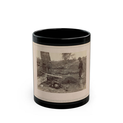 A Contrast! Federal Buried, Rebel Unburied, Where They Fell At The Battle Of Antietam (U.S. Civil War) Black Coffee Mug