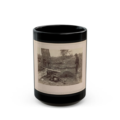 A Contrast! Federal Buried, Rebel Unburied, Where They Fell At The Battle Of Antietam (U.S. Civil War) Black Coffee Mug