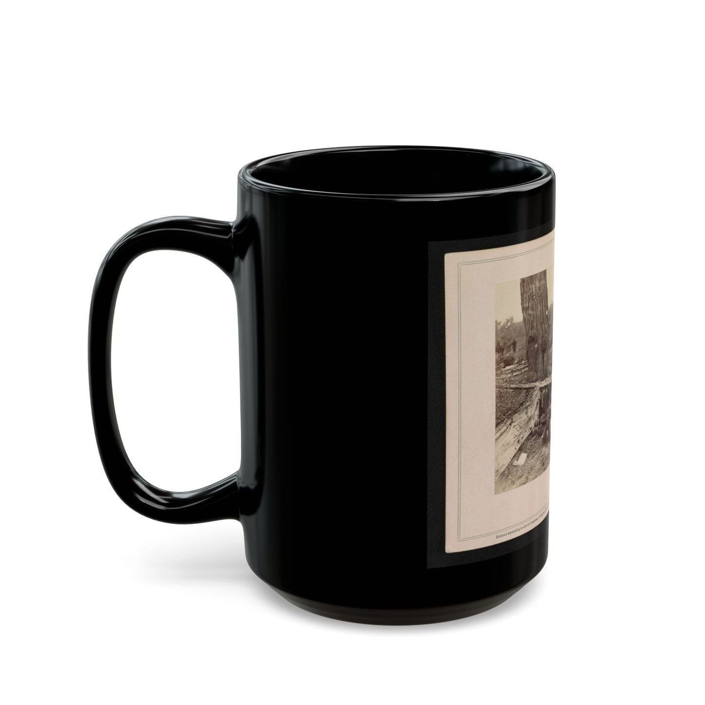 A Contrast! Federal Buried, Rebel Unburied, Where They Fell At The Battle Of Antietam (U.S. Civil War) Black Coffee Mug