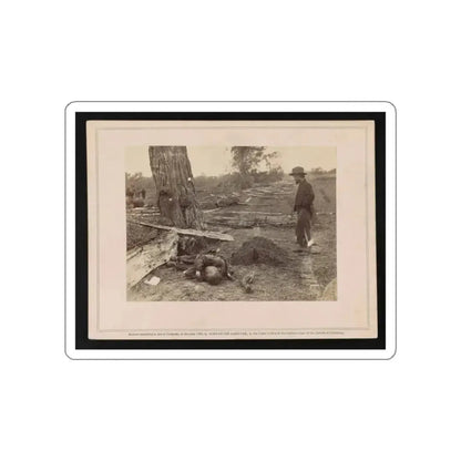 A Contrast! Federal Buried, Rebel Unburied, Where They Fell At The Battle Of Antietam (U.S. Civil War) STICKER Vinyl Die-Cut Decal - The Sticker Space