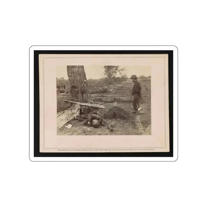 A Contrast! Federal Buried, Rebel Unburied, Where They Fell At The Battle Of Antietam (U.S. Civil War) STICKER Vinyl Die-Cut Decal White Die-Cut 3 Inch - The Sticker Space