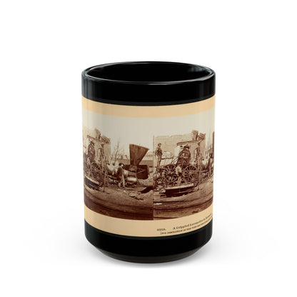 A Crippled Locomotive In Richmond (U.S. Civil War) Black Coffee Mug-15oz-The Sticker Space