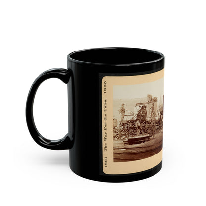 A Crippled Locomotive In Richmond (U.S. Civil War) Black Coffee Mug-The Sticker Space