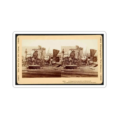 A Crippled Locomotive in Richmond (U.S. Civil War) STICKER Vinyl Kiss-Cut Decal 6 Inch White - The Sticker Space