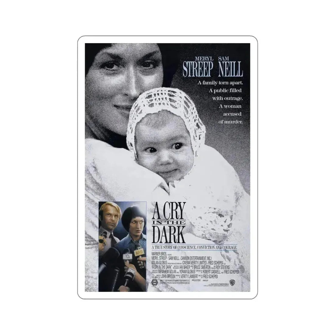 A Cry in the Dark 1988 Movie Poster STICKER Vinyl Die-Cut Decal - The Sticker Space