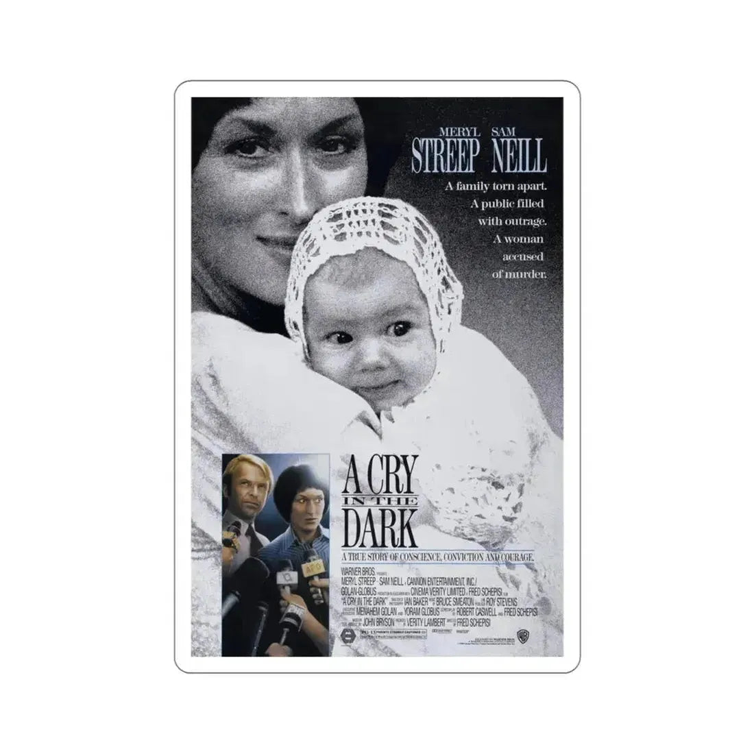 A Cry in the Dark 1988 Movie Poster STICKER Vinyl Die-Cut Decal - The Sticker Space