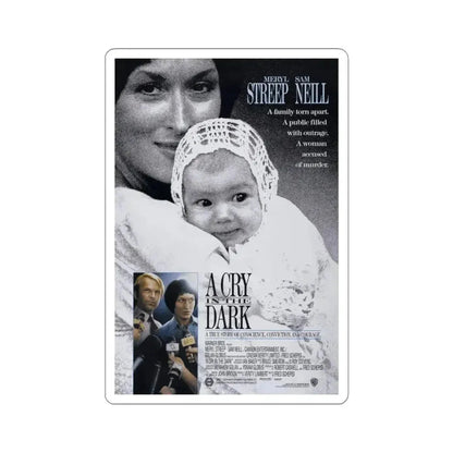 A Cry in the Dark 1988 Movie Poster - STICKER Vinyl Kiss-Cut Decal 4 Inch White - The Sticker Space