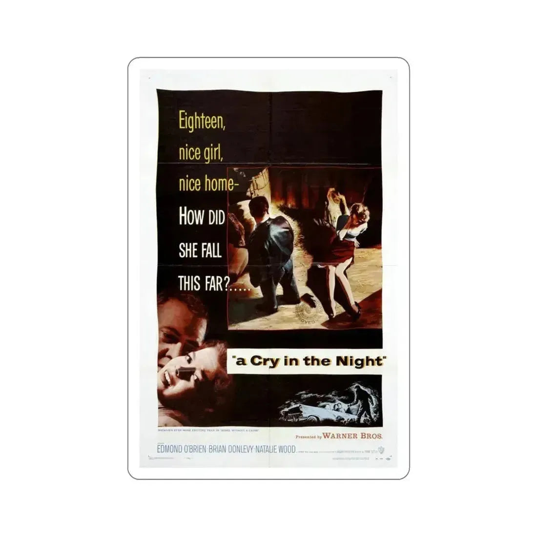 A Cry in the Night 1956 Movie Poster STICKER Vinyl Die-Cut Decal 5 Inch - The Sticker Space