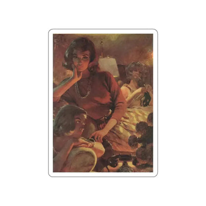 A Cup for Remembrance, Cosmopolitan, February 1962 (Magazine Illustration) STICKER Vinyl Die-Cut Decal - The Sticker Space